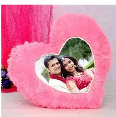 Red  Pink Fur Pillow/Cushion Pillow Valentine Day (Pink Heart Pillow)