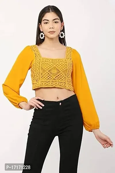 Fashion Passion India Embroidery Casual Solid Women  Crop Top-thumb3