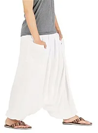 Fashion Passion Men  Women Loose Fit Harem Yoga Pants (HAREM-11_White_Free Size)-thumb1