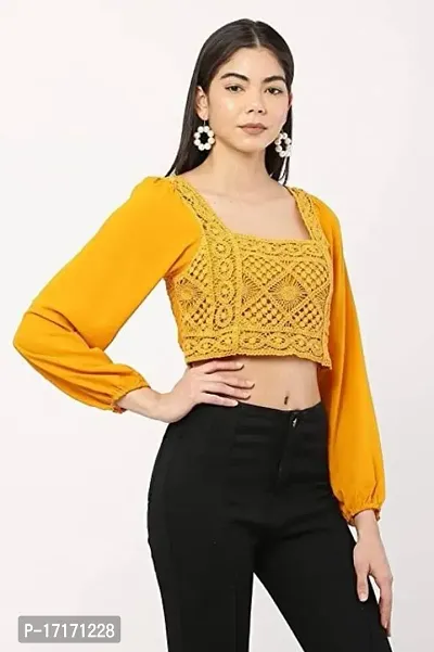 Fashion Passion India Embroidery Casual Solid Women  Crop Top-thumb5