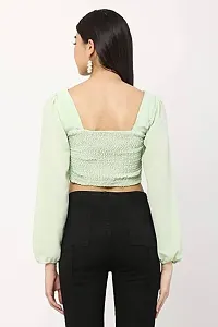 Fashion Passion India Embroidery Casual Solid Women  Crop Top-thumb1