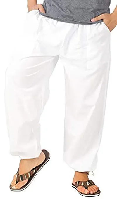 Whitewhale Men's Straight Fit Joggers (WHITEWHALE-INDIA-070_White_Free Size)