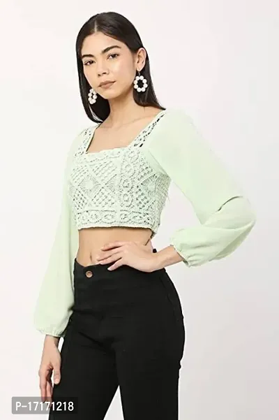 Fashion Passion India Embroidery Casual Solid Women  Crop Top-thumb3