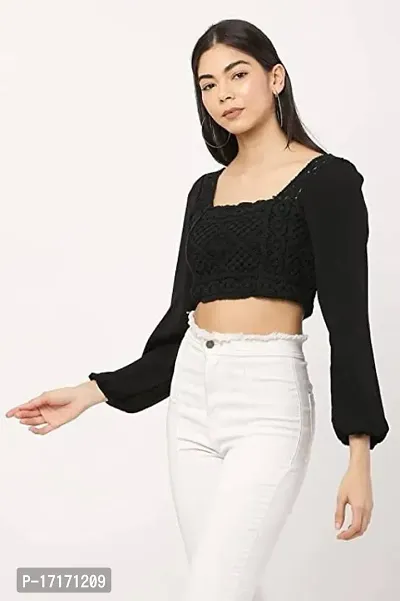 Fashion Passion India Embroidery Casual Solid Women  Crop Top-thumb4