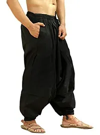 Fashion Passion India Men's Cotton Solid Harem Pants Yoga Trousers Hippie-thumb1