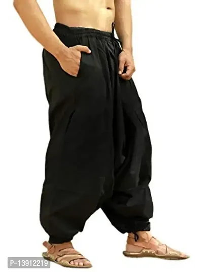 Fashion Passion India Men's Cotton Solid Harem Pants Yoga Trousers Hippie-thumb2