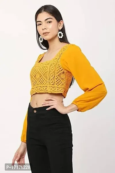 Fashion Passion India Embroidery Casual Solid Women  Crop Top