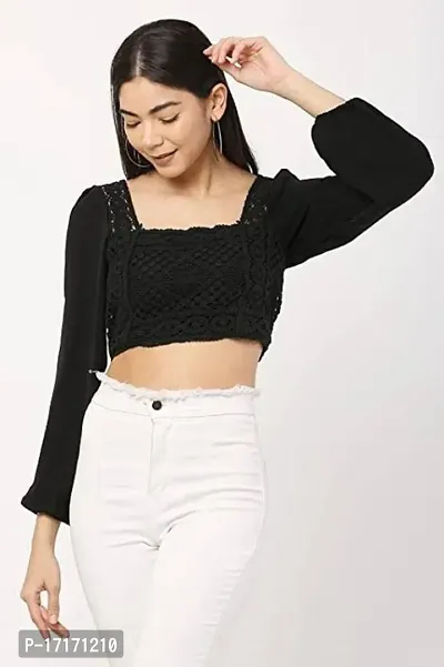 Fashion Passion India Embroidery Casual Solid Women  Crop Top-thumb5