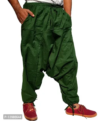 Fashion Passion India Men's Cotton Solid Harem Pants Yoga Trousers Hippie-thumb2