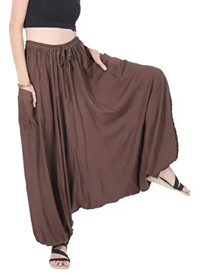 Whitewhale Men Women Summer Loose Baggy Hippie Boho Gypsy Harem Pants Dark