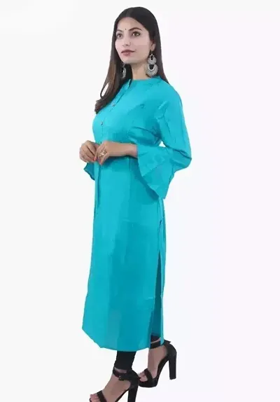 Elegant Solid Rayon Kurta For Women