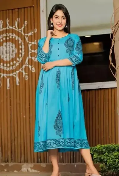 Elegant Rayon Kurta For Women