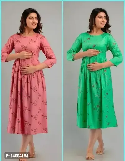 Elegant Printed Rayon Kurta For Women- 2 Pieces-thumb0