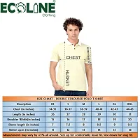 ECOLINE Clothing Eco-Friendly Men's 50/50 Blend Double Coloured Polo T-Shirt-thumb3