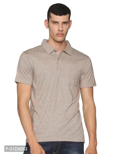 ECOLINE Clothing Eco-Friendly Men's 50/50 Blend Polo T-Shirt (Nut Brown,XS)