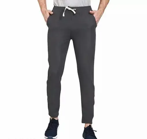 Stylish Blend Solid Track Pant For Men