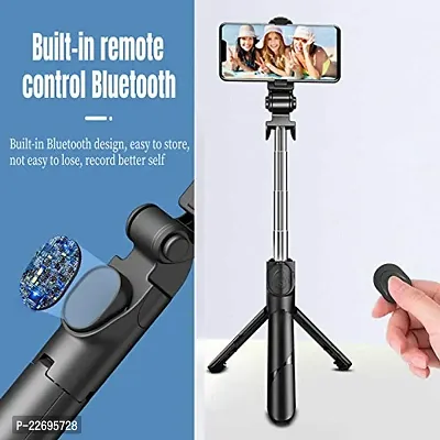 XANK XT-02 Wireless Mini Live Broadcast Extendable Bluetooth Selfie Stick Cum Tripod-thumb3