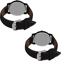 MACRON Analogue Men's Watch (Black Dial Black Colored Strap) (Pack of 2)-thumb1