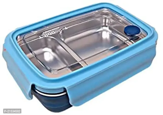 MACRON Lunch Box for School Kids ? Compartment Lunch Box, Tiffin Box for School, Stainless Steel Lunch Box for Kids, Lunch Box for Dry Foods ? Capacity ? 500 ML