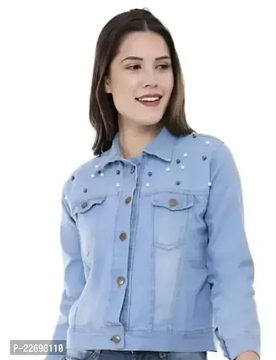 Stylish Denim Solid Jackets For Women