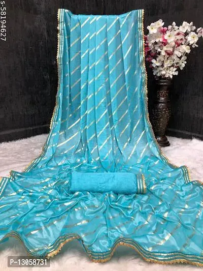 Daily Wear Lycra Saree with Blouse piece