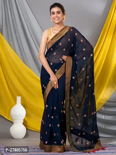 Designer Chiffon Saree With Blouse Piece For Women