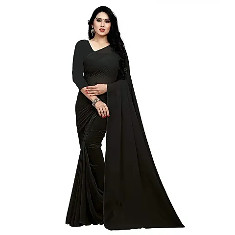 Fancy Georgette Saree With Blouse Piece For Women