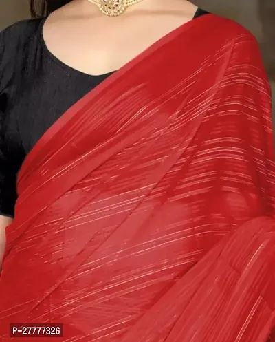 Fancy Red Art Silk Saree With Blouse Piece For Women-thumb0