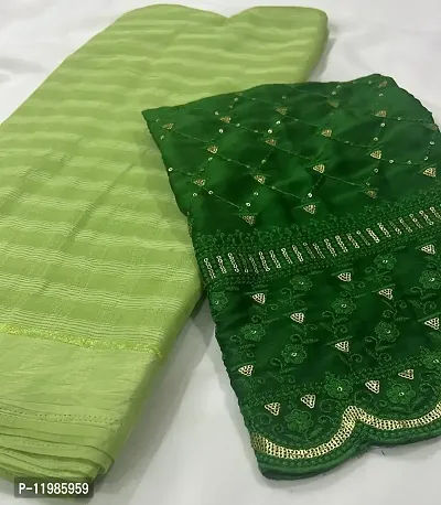 CHIFFON GEORGETTE KANEPO SAREE WITH RANGOLI BLOUSE