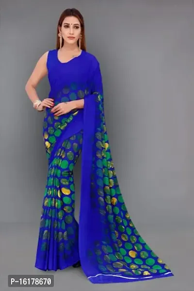 Daily Wear Georgette Saree with Blouse piece-thumb0