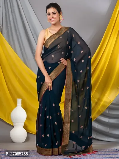 Designer Chiffon Saree With Blouse Piece For Women-thumb0