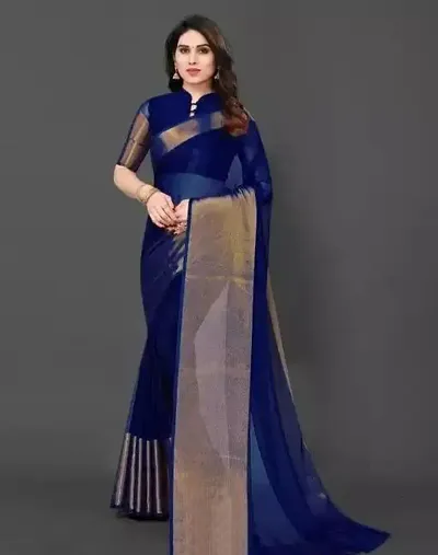 Chiffon Saree with Blouse piece