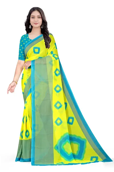 New In Georgette Saree with Blouse piece