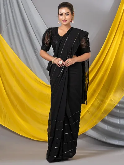 Attractive Georgette Saree with Blouse piece 