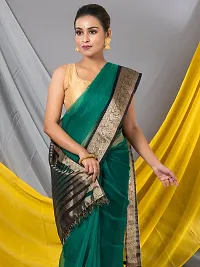 Designer Organza Saree With Blouse Piece For Women-thumb1