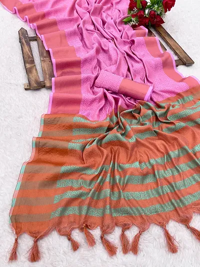 Art Silk Jacquard Saree With Blouse Piece For Women