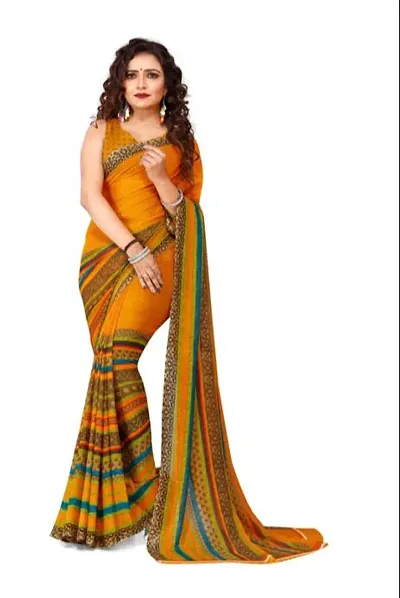 Daily Wear Georgette Saree with Blouse piece