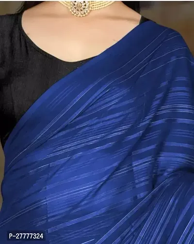 Fancy Blue Art Silk Saree With Blouse Piece For Women