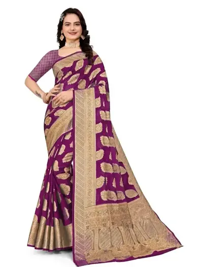 Organza Woven Design Sarees with Blouse piece