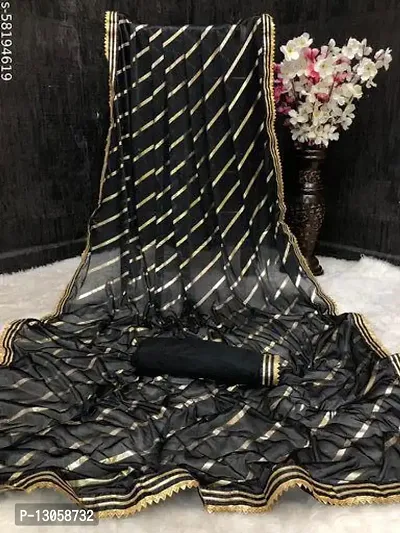 Daily Wear Lycra Saree with Blouse piece