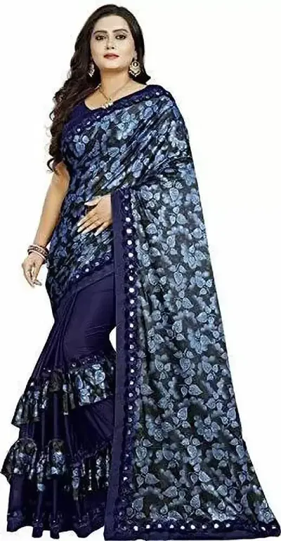 Stylish Art Silk Solid Saree with Blouse Piece