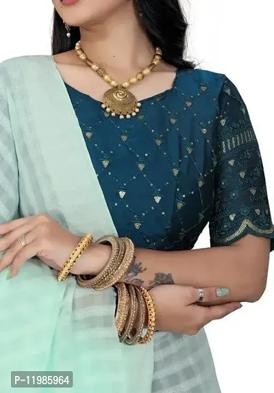 CHIFFON GEORGETTE KANEPO SAREE WITH RANGOLI BLOUSE-thumb0