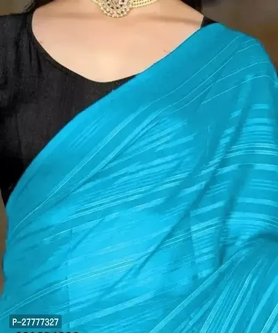 Fancy Blue Art Silk Saree With Blouse Piece For Women