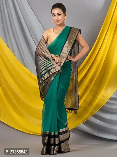 Designer Organza Saree With Blouse Piece For Women-thumb0