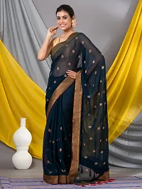 Designer Chiffon Saree With Blouse Piece For Women-thumb1