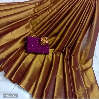 Partywear Poly Silk Saree with Blouse piece