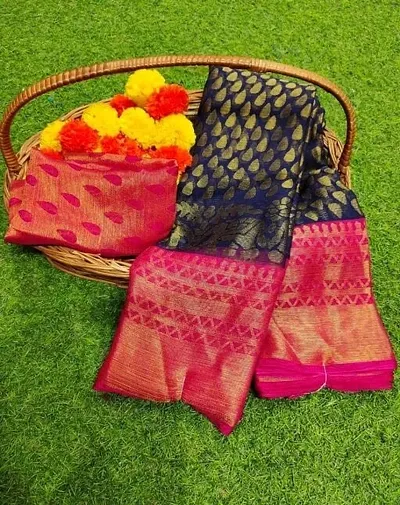 Stylish Women Art Silk Saree with Blouse piece