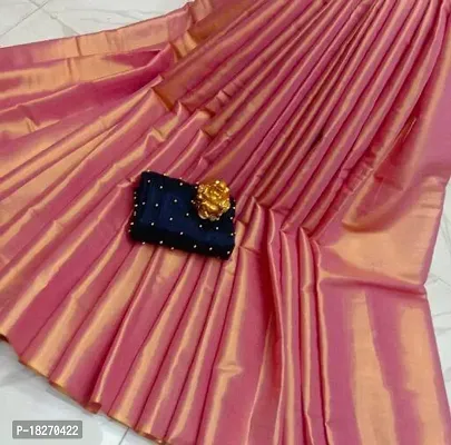 Daily Wear Poly Silk Saree with Blouse piece-thumb0
