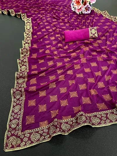 Lycra Printed Lace Work Sarees with Blouse Piece