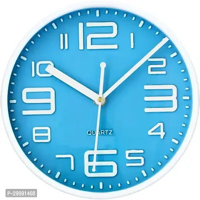 Designer Blue Plastic Analog Wall Clock